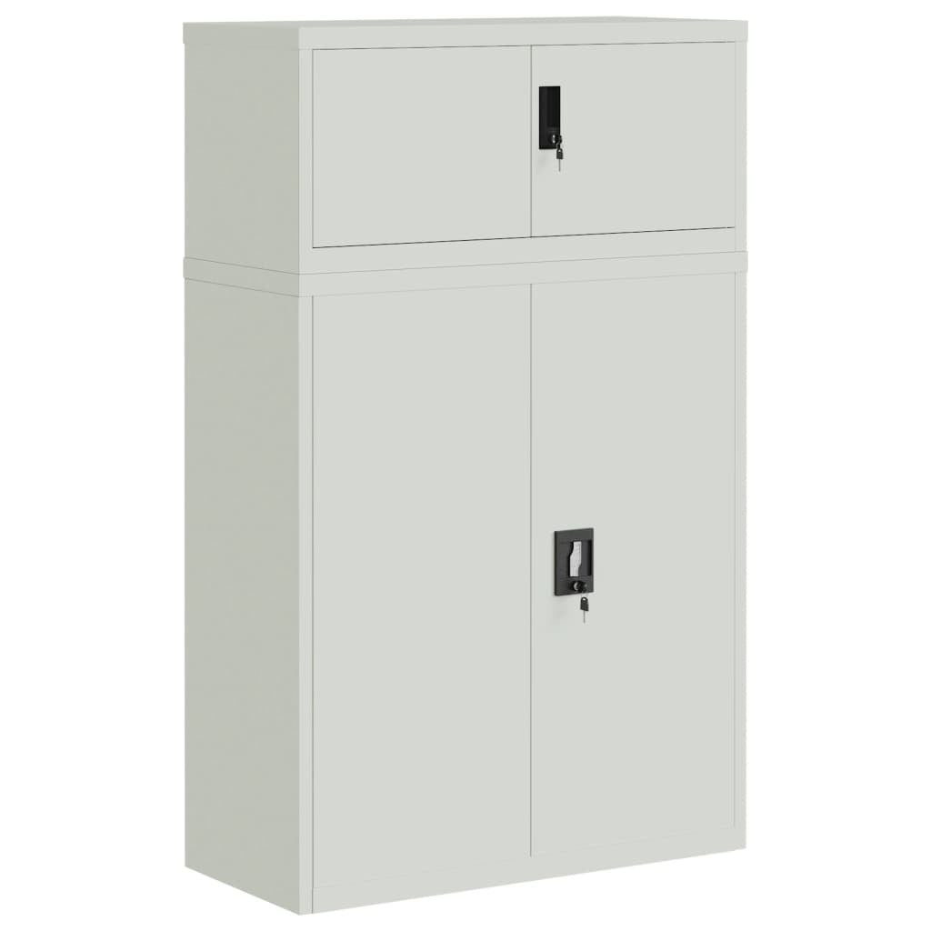 File Cabinet Light grey Powder-coated steel Large Lockable wheels