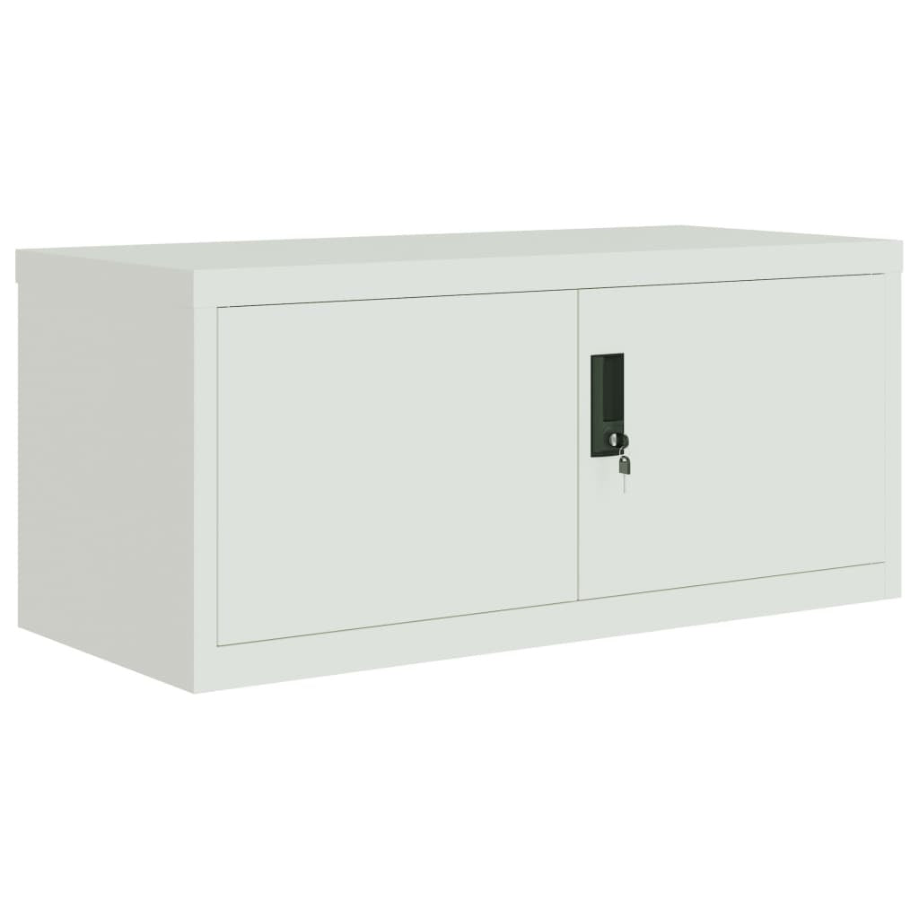 File Cabinet Light grey Powder-coated steel Large Lockable wheels