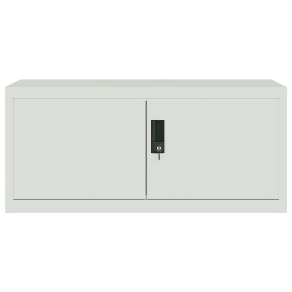 File Cabinet Light grey Powder-coated steel Large Lockable wheels