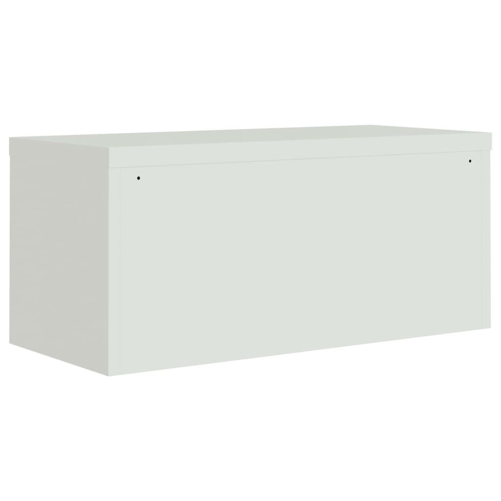 File Cabinet Light grey Powder-coated steel Large Lockable wheels