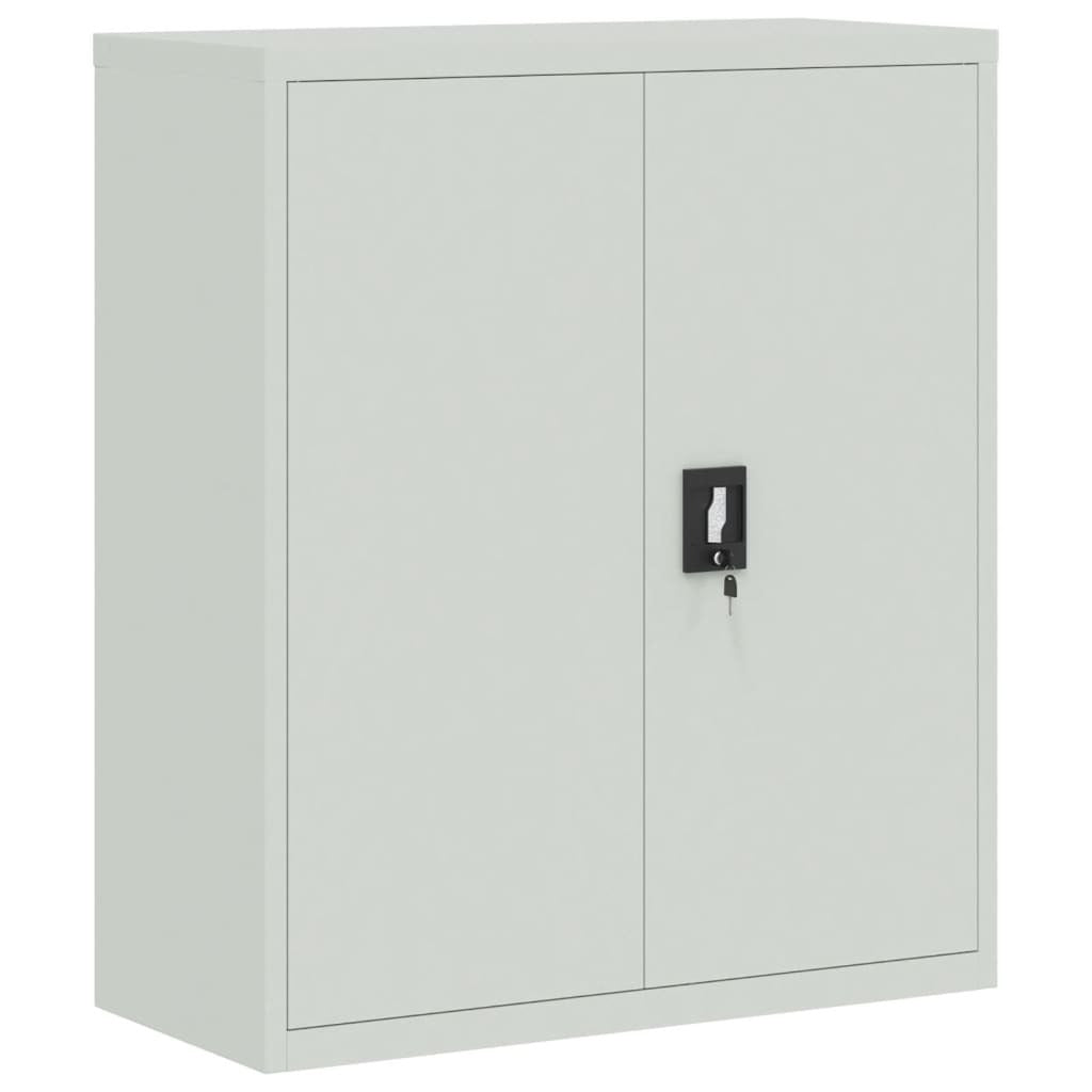 File Cabinet Light grey Powder-coated steel Large Lockable wheels