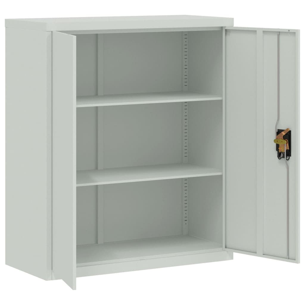 File Cabinet Light grey Powder-coated steel Large Lockable wheels