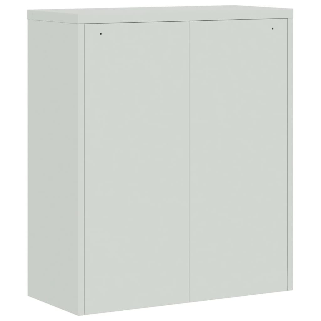 File Cabinet Light grey Powder-coated steel Large Lockable wheels