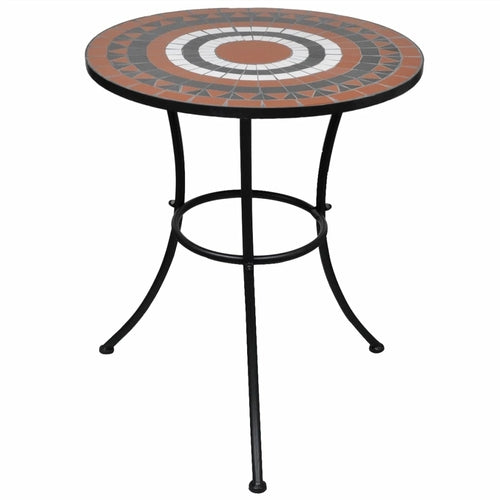 Mosaic Bistro Table Terracotta 23.6" Ceramic