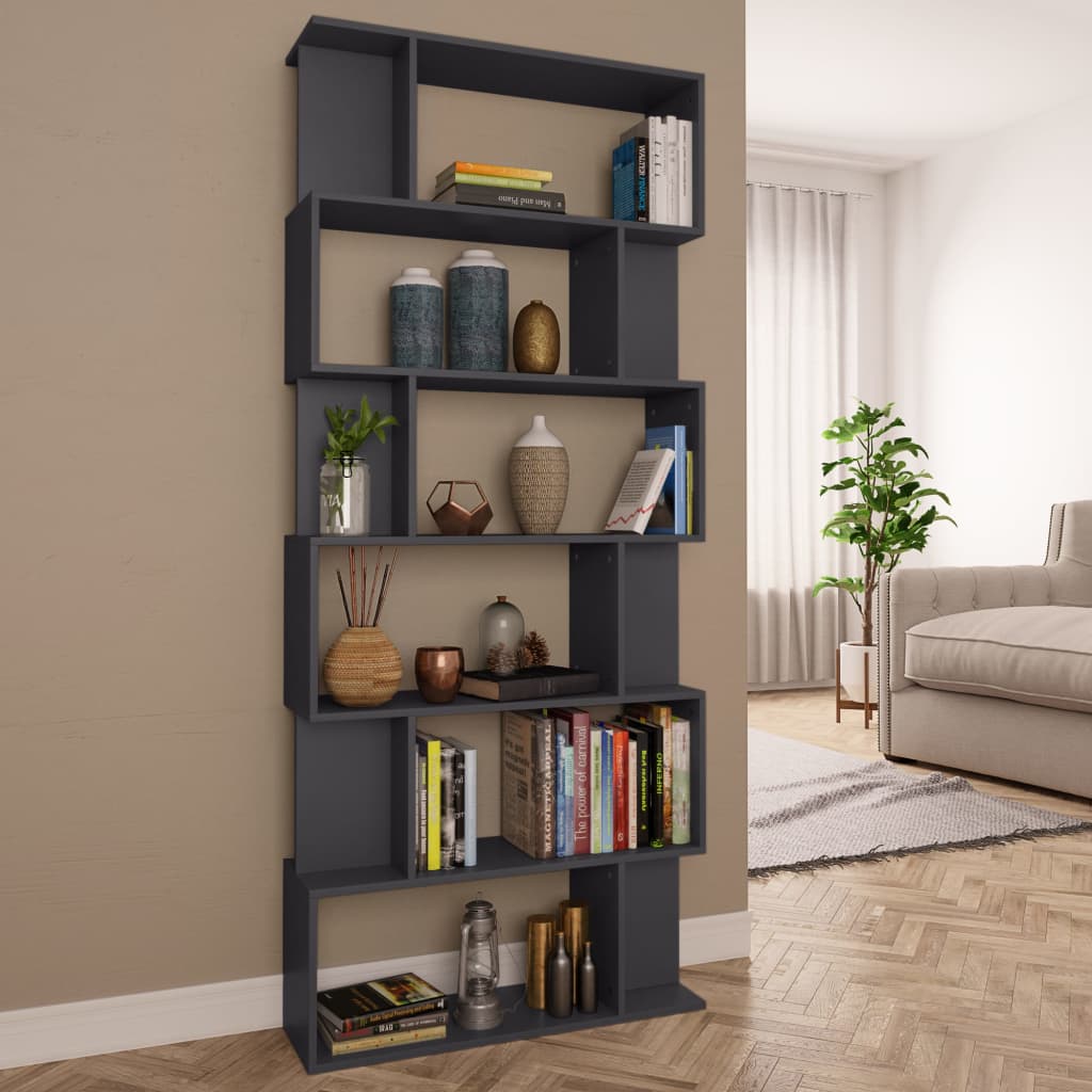 Book Cabinet/Room Divider White 31.5"x9.4"x75.6" Chipboard