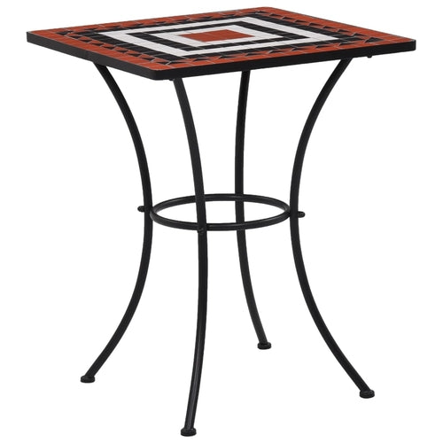 Mosaic Bistro Table Terracotta 23.6" Ceramic