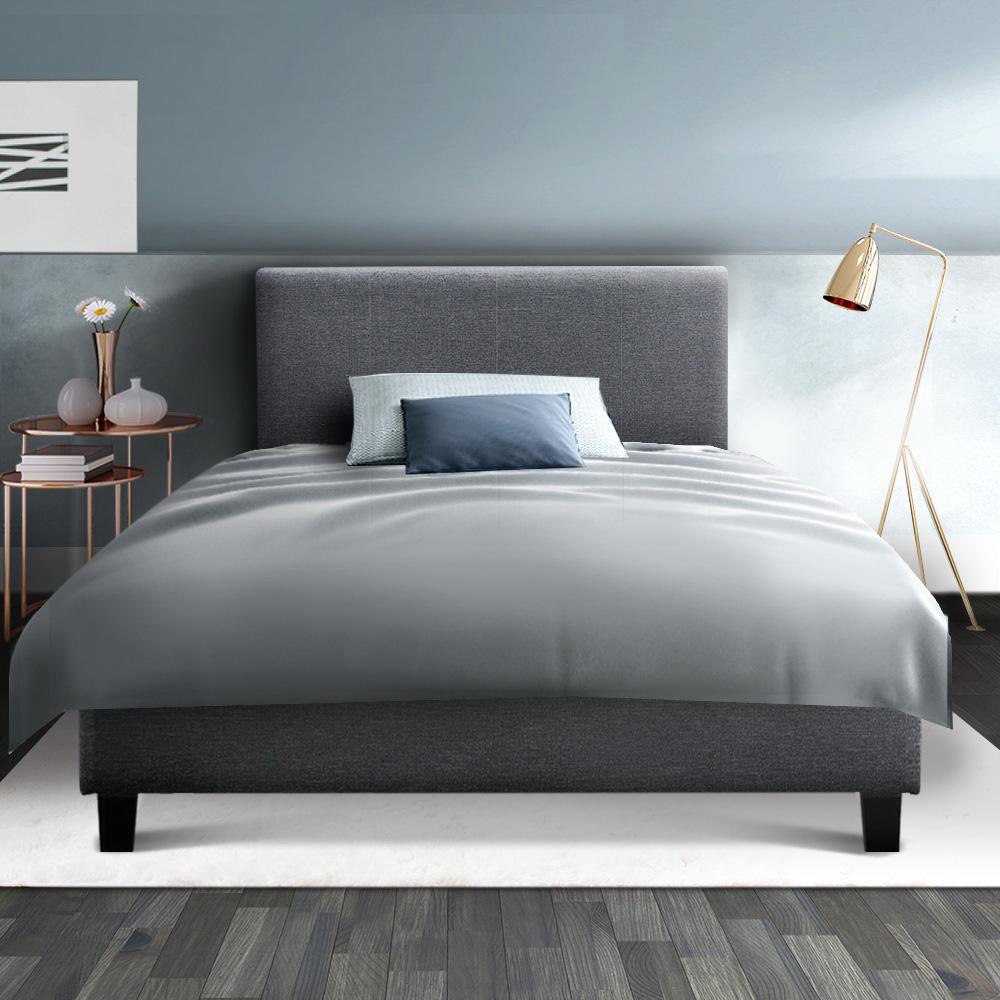 Artiss Neo Bed Frame Fabric - Grey Single