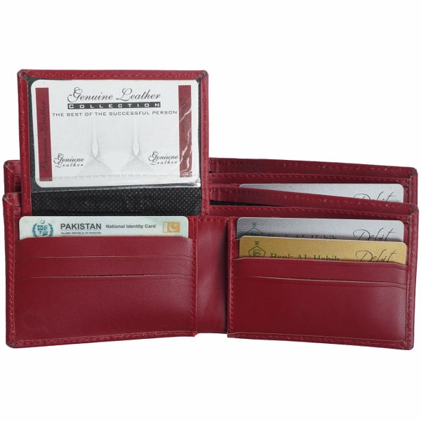 BI-FOLD Dollar4 Genuine Cow Leather Mens Wallet