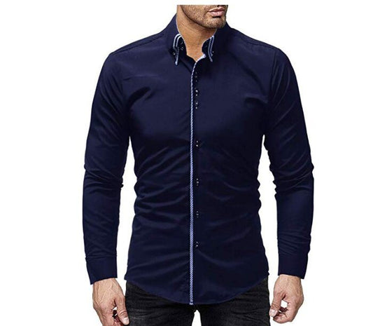 Black Long Sleeve Business Casual Shirts