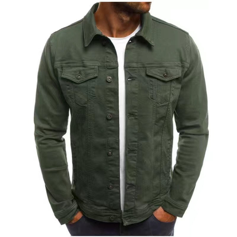 Mens Denim Jeans Jacket Short Slim Fit
