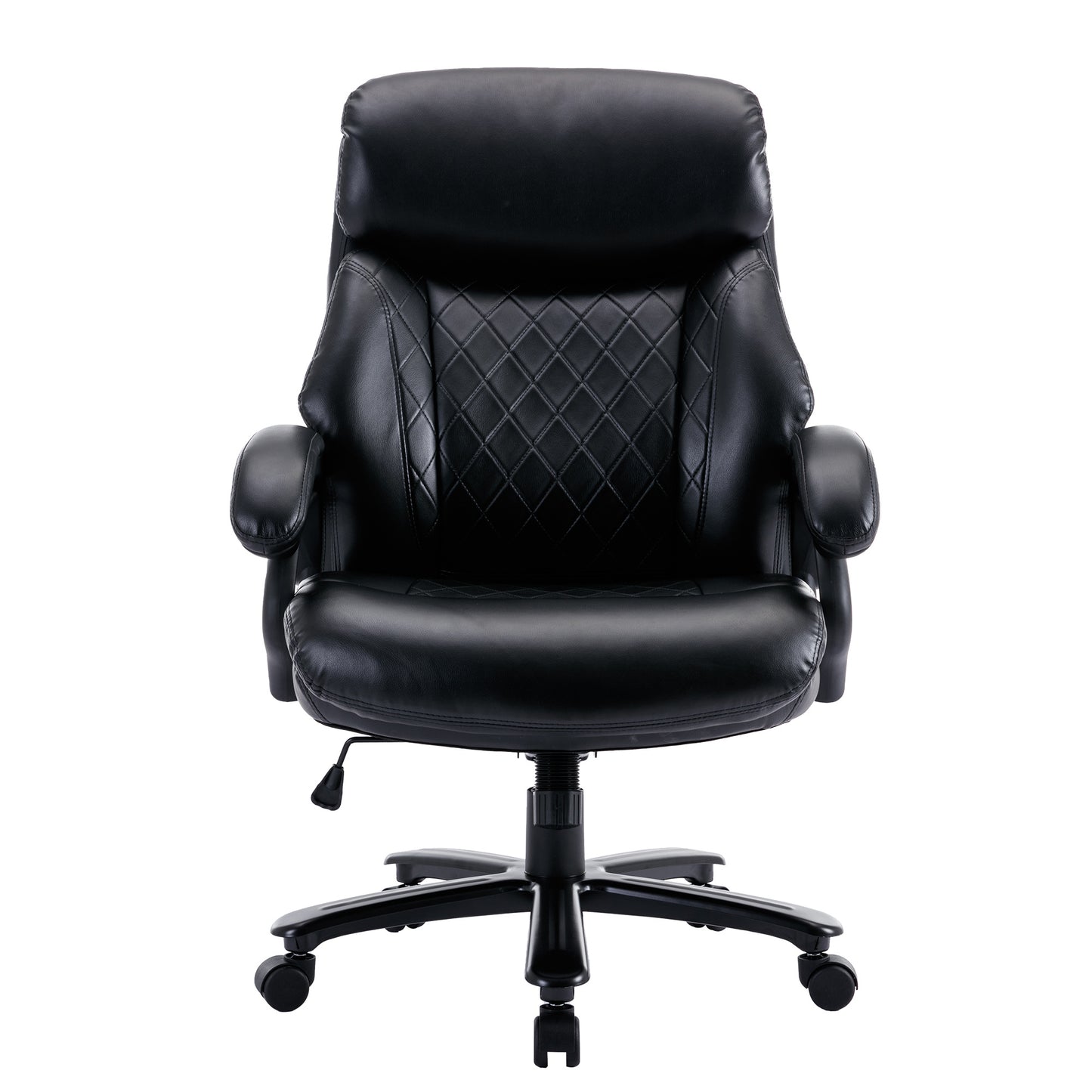 Leather office Chair ; PU faux leather; till function 90-110 degree; black color max uploaded 400LBS