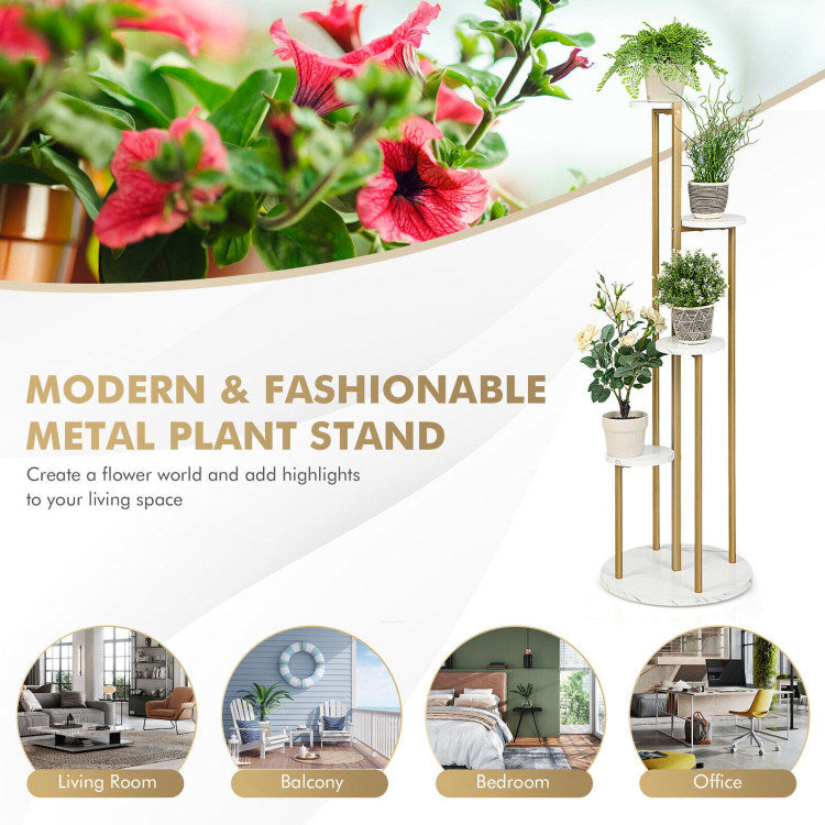 4-Tier 48.5 Inch Metal Plant Stand