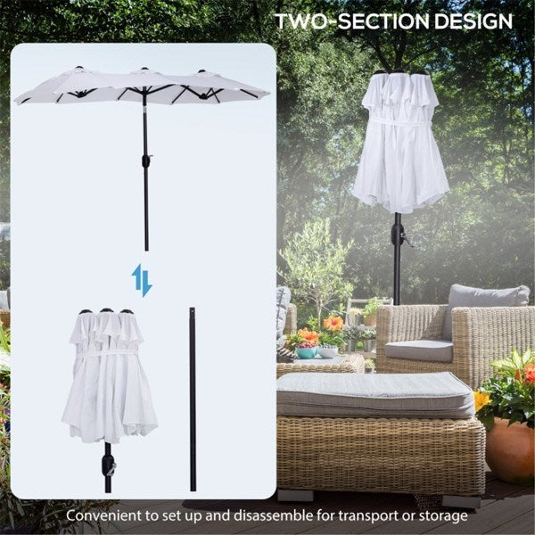 Outdoor beach umbrella /Double-sided Umbrella (Swiship-Ship)(Prohibited by WalMart)