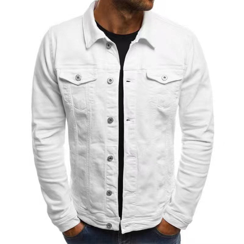 Mens Denim Jeans Jacket Short Slim Fit
