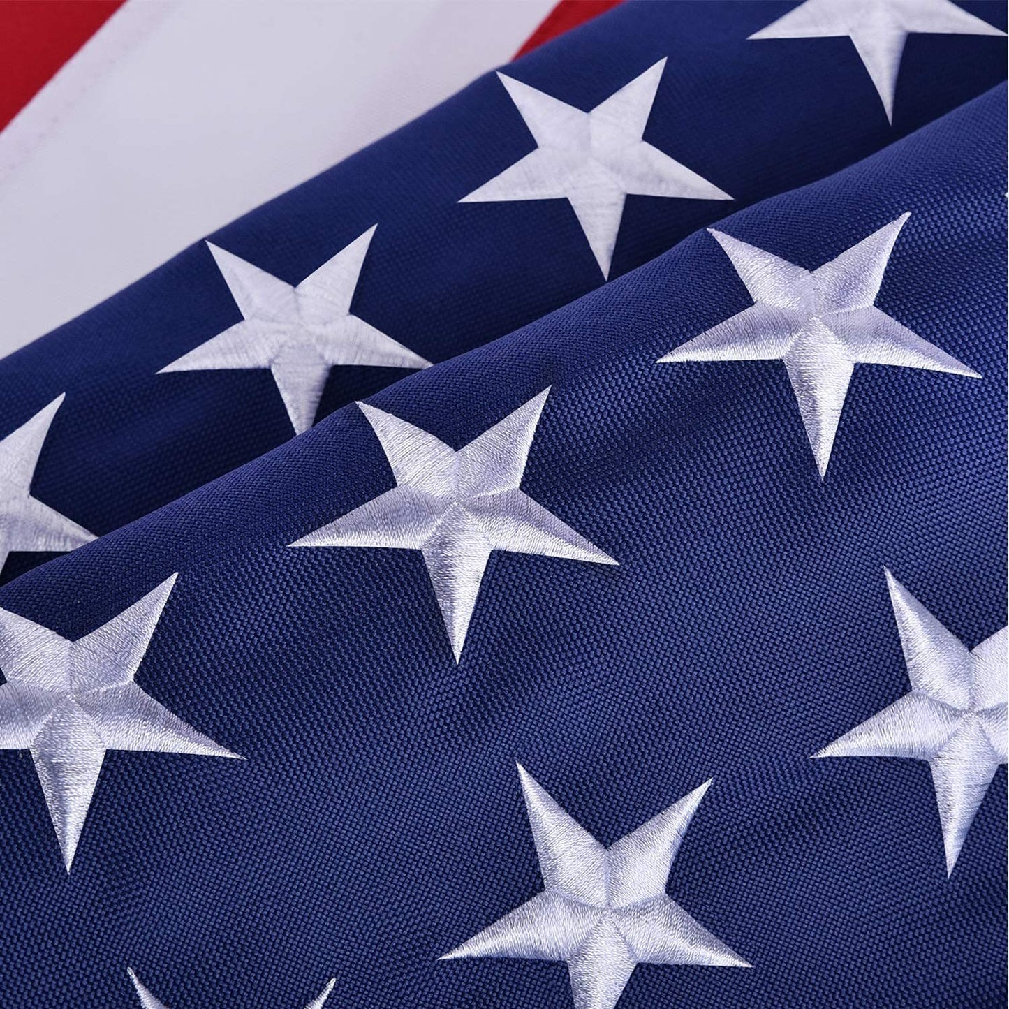 American Flag 10x15 ft 8x12 ft 6x10 ft 5x8 ft 4x6 ft 3x5 ft 2x3 ft Outdoor Heavy Duty Embroidered Stars USA Flag Sewn Stripes Fade Resistance Brass Grommets All Weather UV Active