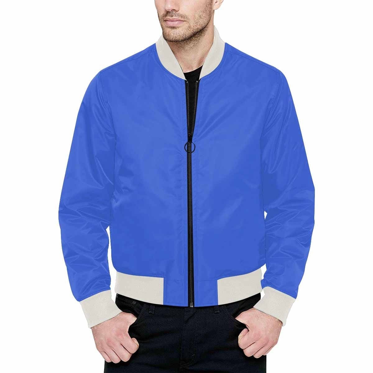 Mens Jacket, Royal Blue Bomber Jacket