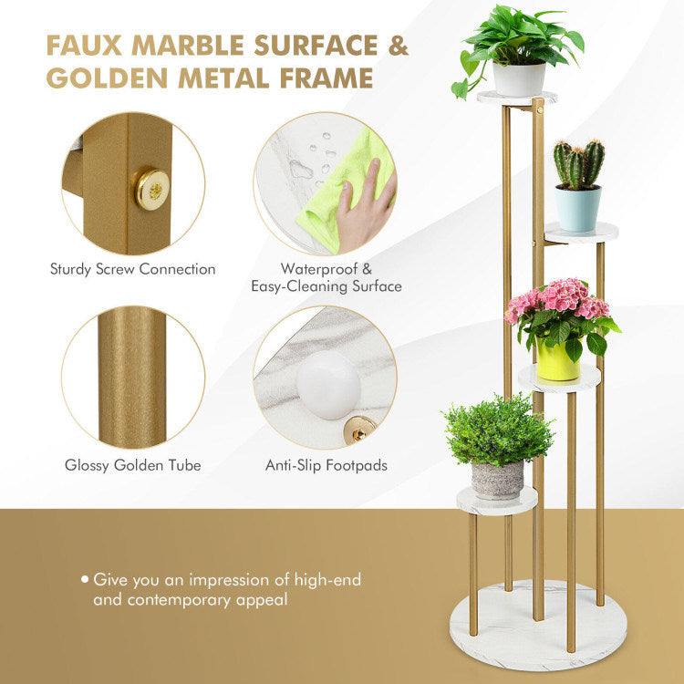 4-Tier 48.5 Inch Metal Plant Stand