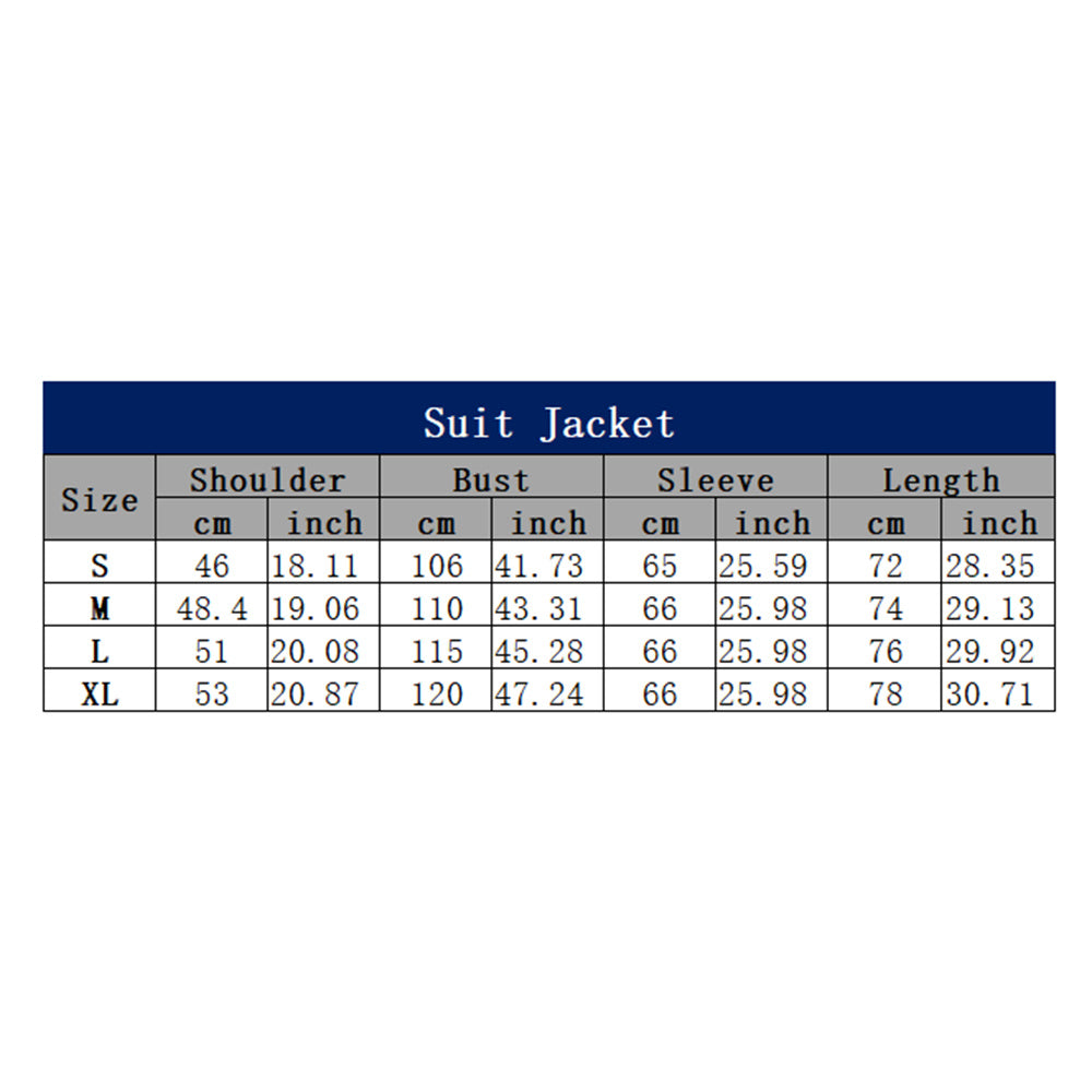 Men's Solid Color Casual Blazers Slim Fit Suit Collar Single Row Two Button Suit Jackets Groom Dress