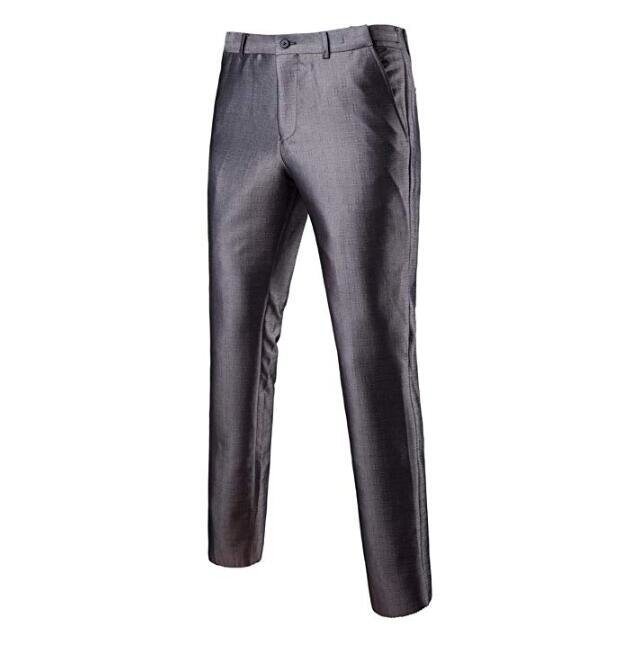 Men's Double Buckle Suit Single-Breasted Lapels # Pattern Printed Slim 2-Piece Suit Jacket Pants