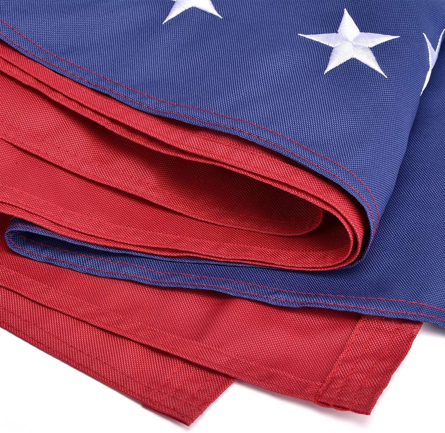 American Flag 10x15 ft 8x12 ft 6x10 ft 5x8 ft 4x6 ft 3x5 ft 2x3 ft Outdoor Heavy Duty Embroidered Stars USA Flag Sewn Stripes Fade Resistance Brass Grommets All Weather UV Active
