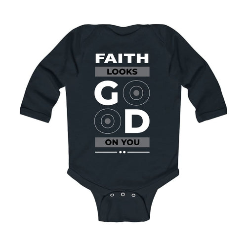 Infant Long Sleeve Graphic T-shirt, Faith Looks Good
