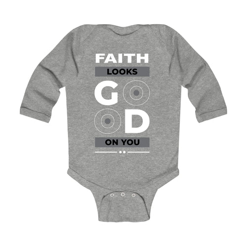 Infant Long Sleeve Graphic T-shirt, Faith Looks Good