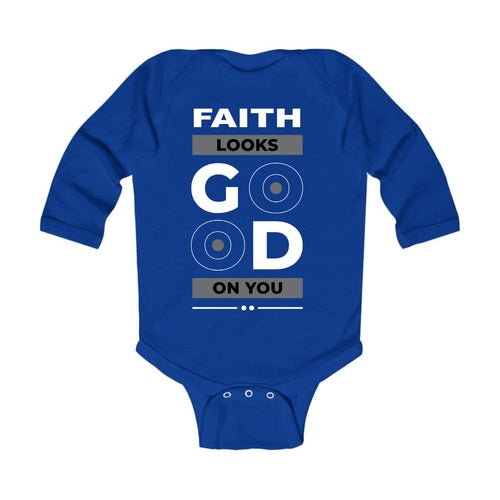Infant Long Sleeve Graphic T-shirt, Faith Looks Good