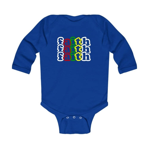Infant Long Sleeve Graphic T-shirt, Faith Stack Multicolor