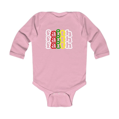 Infant Long Sleeve Graphic T-shirt, Faith Stack Multicolor