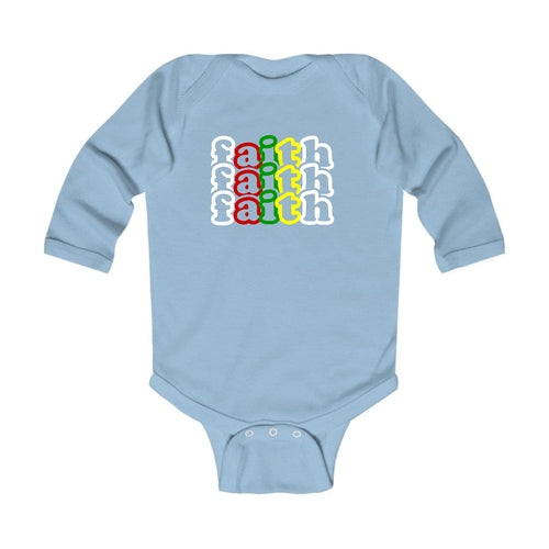 Infant Long Sleeve Graphic T-shirt, Faith Stack Multicolor