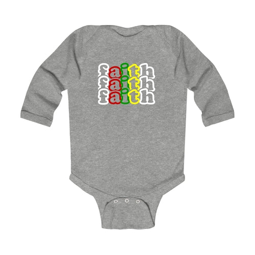 Infant Long Sleeve Graphic T-shirt, Faith Stack Multicolor