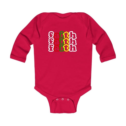 Infant Long Sleeve Graphic T-shirt, Faith Stack Multicolor