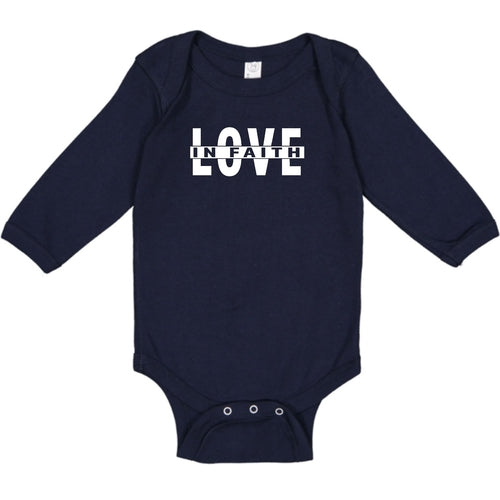Infant Long Sleeve Graphic T-shirt, Love In Faith