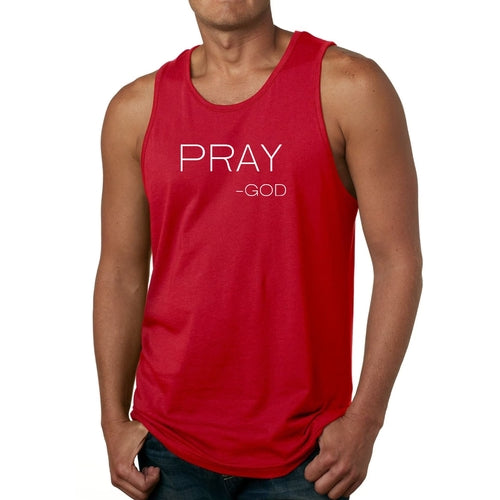 Mens Fitness Tank Top Graphic T-shirt Say It Soul, ’pray-god’