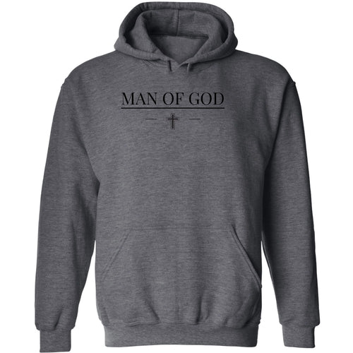 Mens Graphic Hoodie Man Of God Black Print