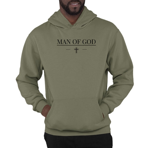 Mens Graphic Hoodie Man Of God Black Print