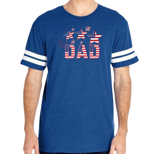 Mens Vintage Sport T-shirt Dad Independence Day 4th Of July