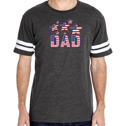 Mens Vintage Sport T-shirt Dad Independence Day 4th Of July