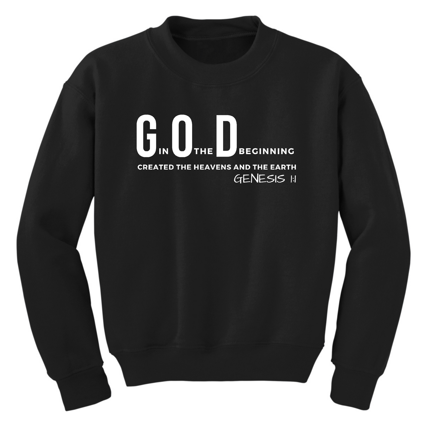 Youth Graphic Sweatshirt God In The Beginning Print