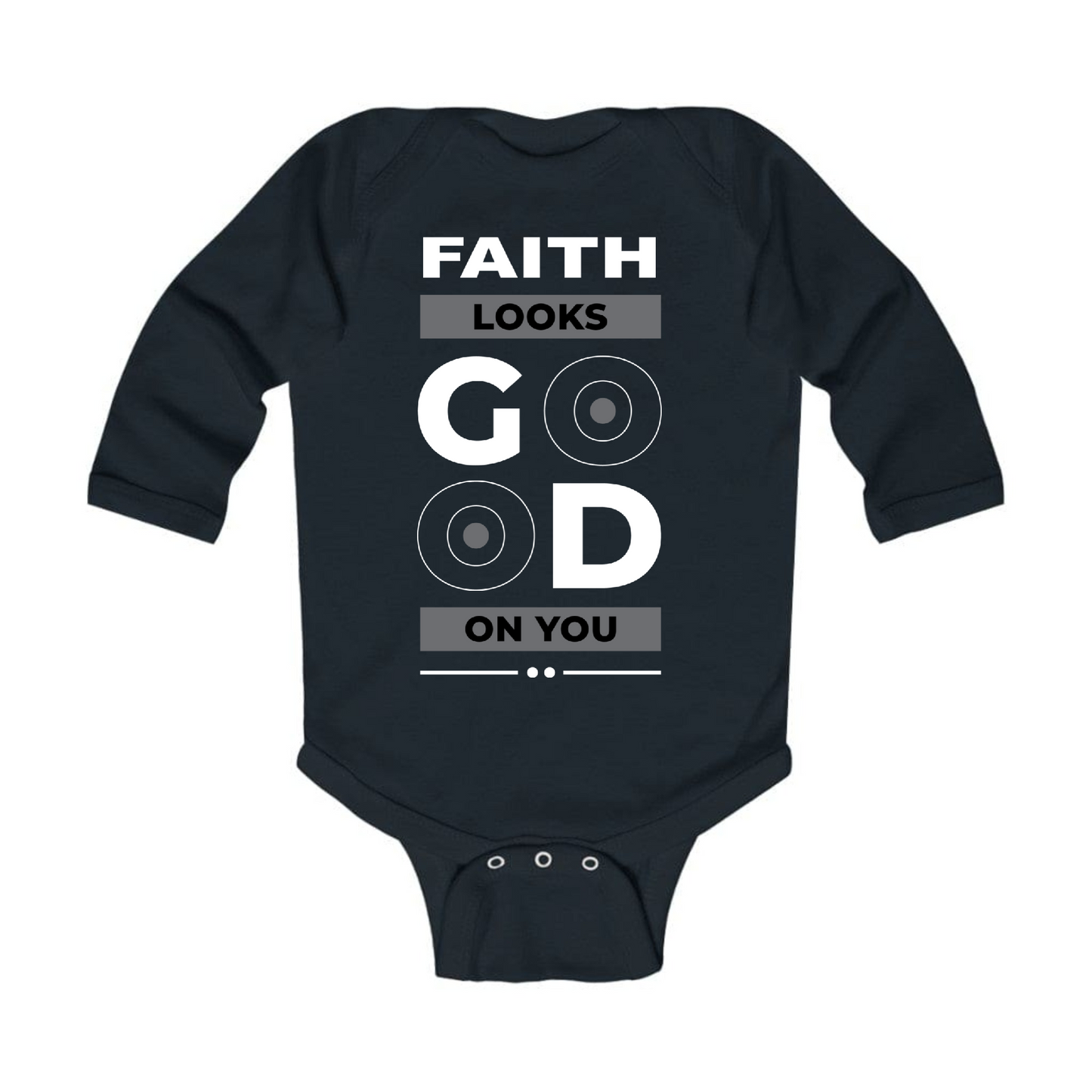 Infant Long Sleeve Graphic T-shirt, Faith Looks Good