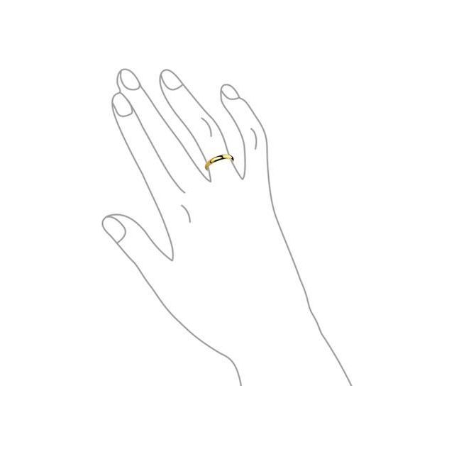 Plain Simple Thin Dome Couples Titanium Wedding Band Polished 14K Gold Plated Ring For Men For Women Comfort Fit 4MM