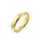 Plain Simple Thin Dome Couples Titanium Wedding Band Polished 14K Gold Plated Ring For Men For Women Comfort Fit 4MM