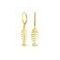 Nautical Tropical Beach Small Fishbone Leverback Dangle Earrings For Women For Teen 14K Gold Plated Sterling Silver