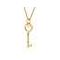 Pave Cubic Zirconia CZ Open Heart Key Pendant Necklace For Women For Girlfriend 14K Gold Plated 925 Sterling Silver