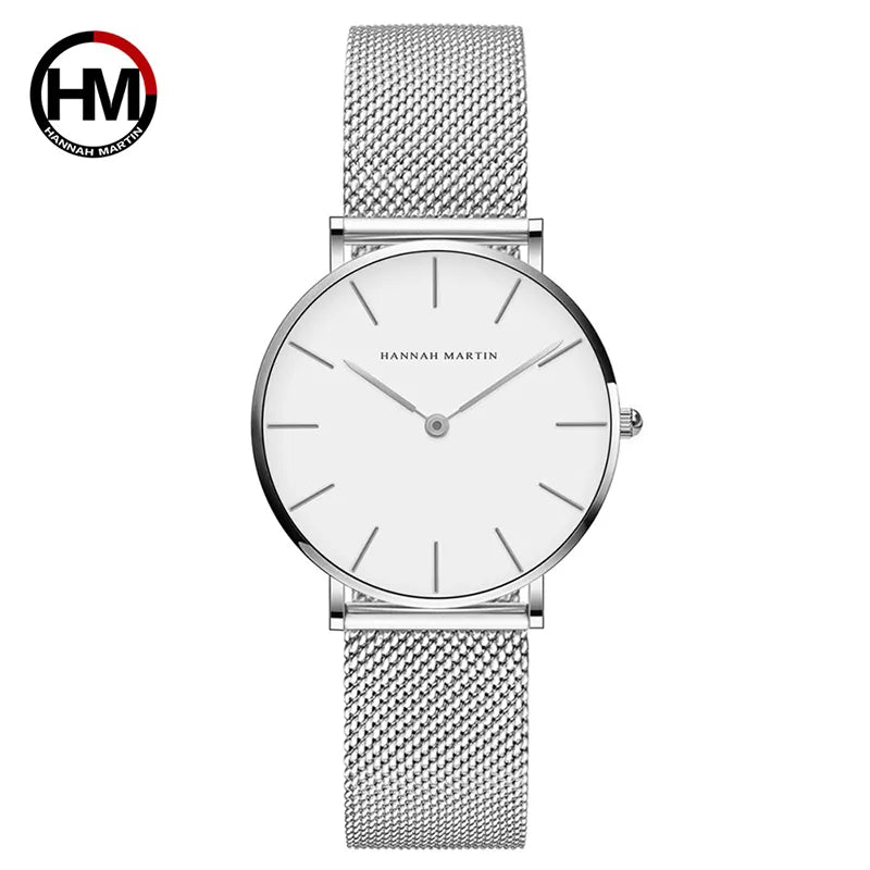relogio feminino Luxury Brand Watch Women's Quartz Watches Rose Gold Steel Mesh Ladies Wrist Watches 36mm Waterproof Clock xfcs