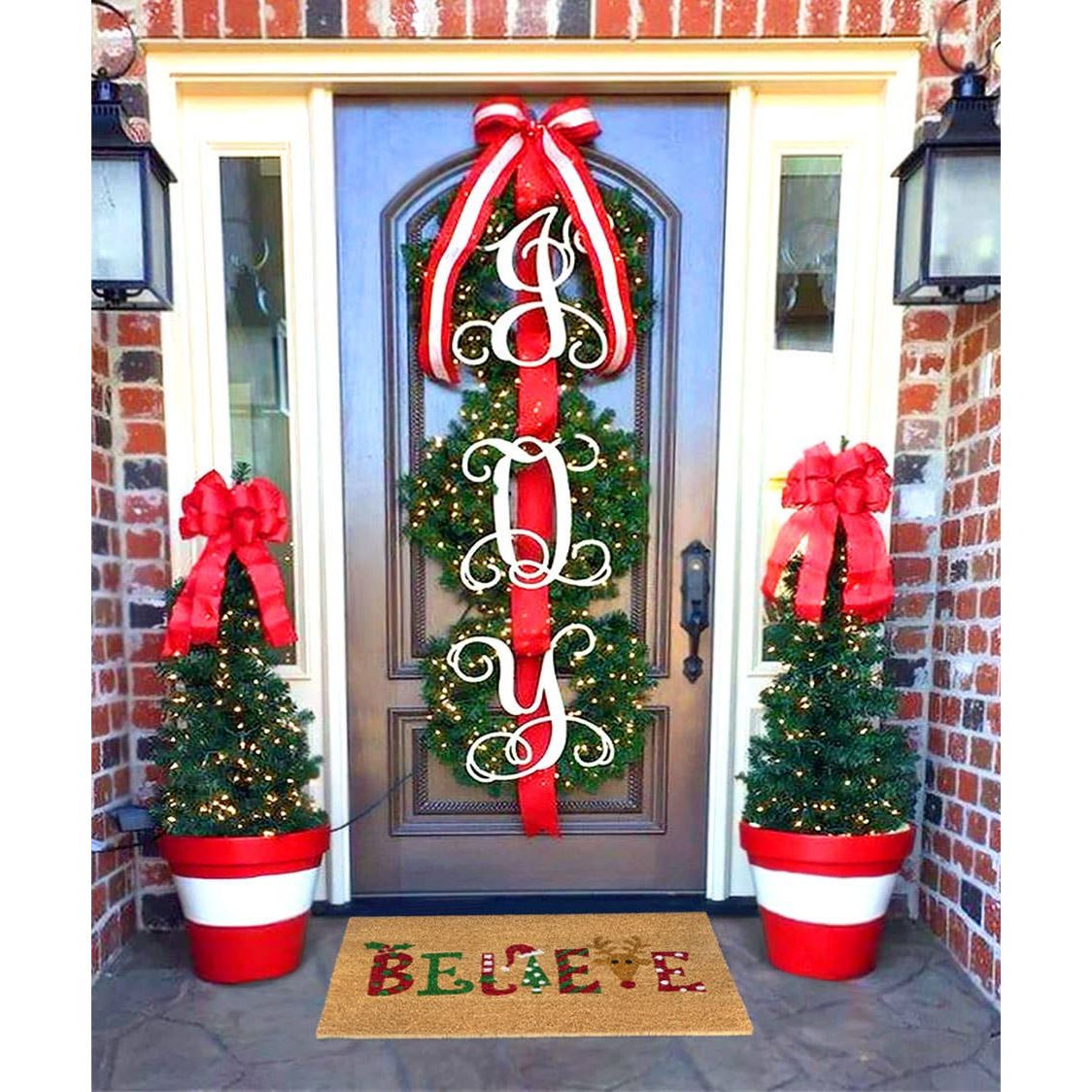 RugSmith Multi Machine Tufted Believe Doormat, 18" x 30"Heart