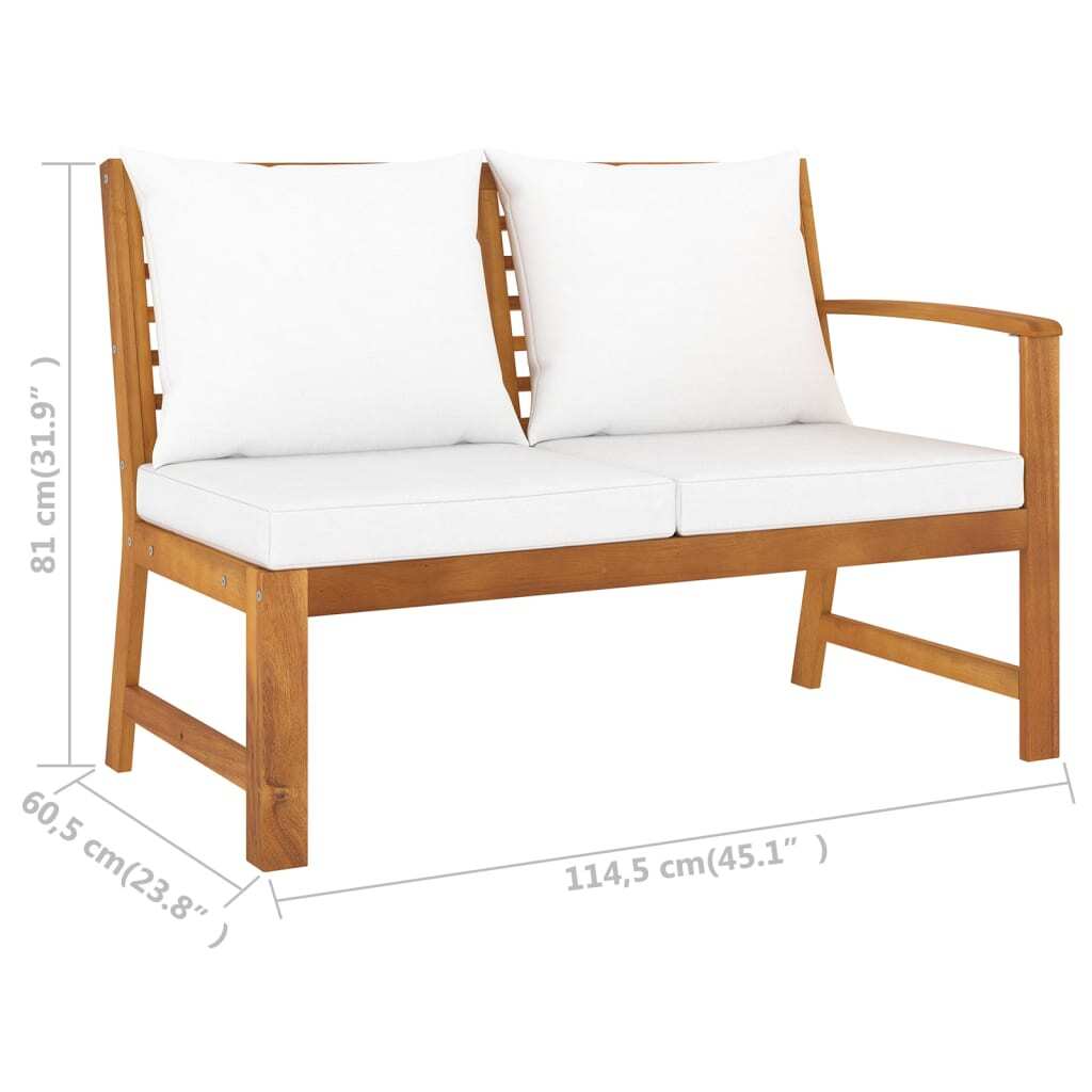 Bookshelf Board Cream Solid Acacia wood, 100% polyester Large