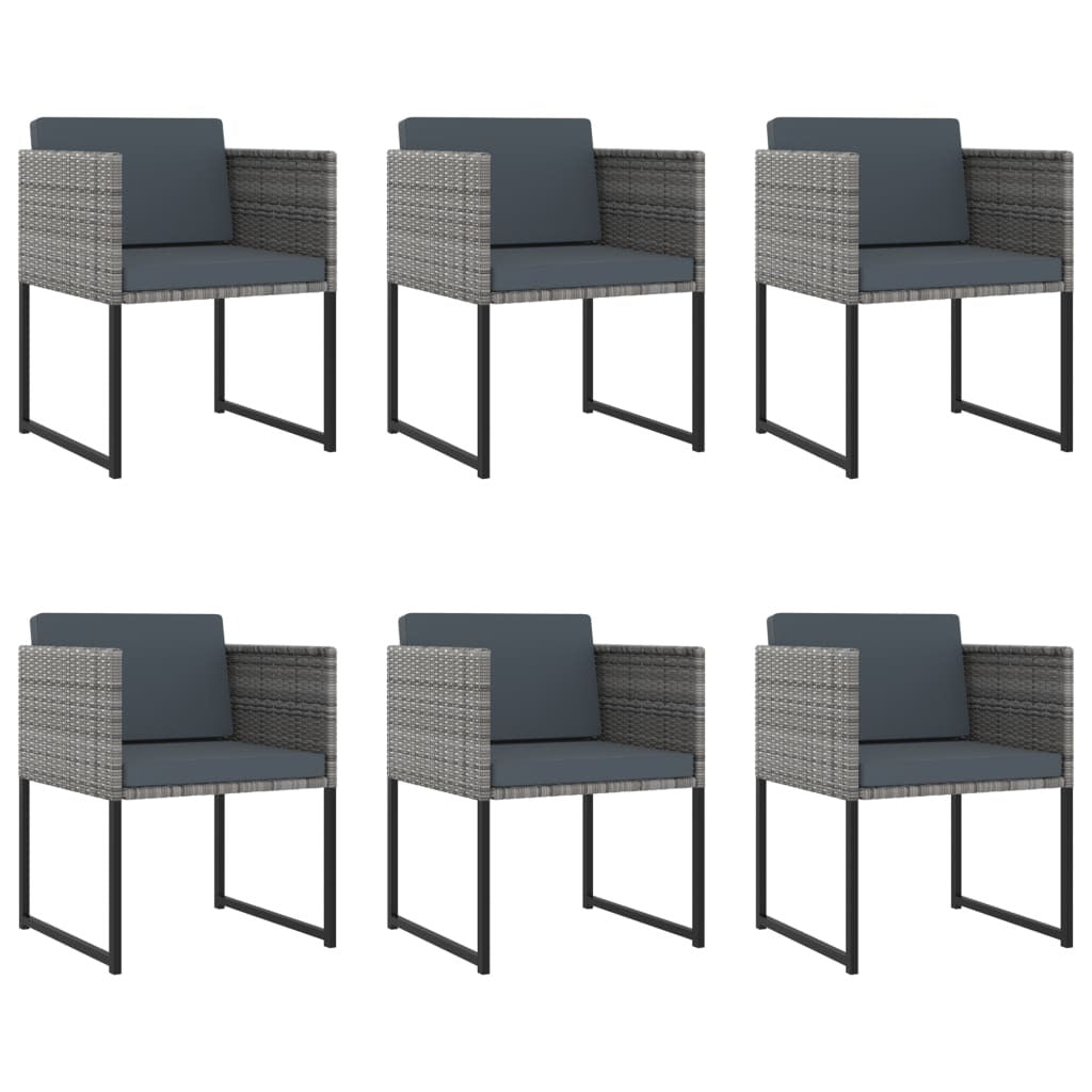 Garden Dining Set Grey Poly Rattan, Tempered Glass, Steel 10-Person