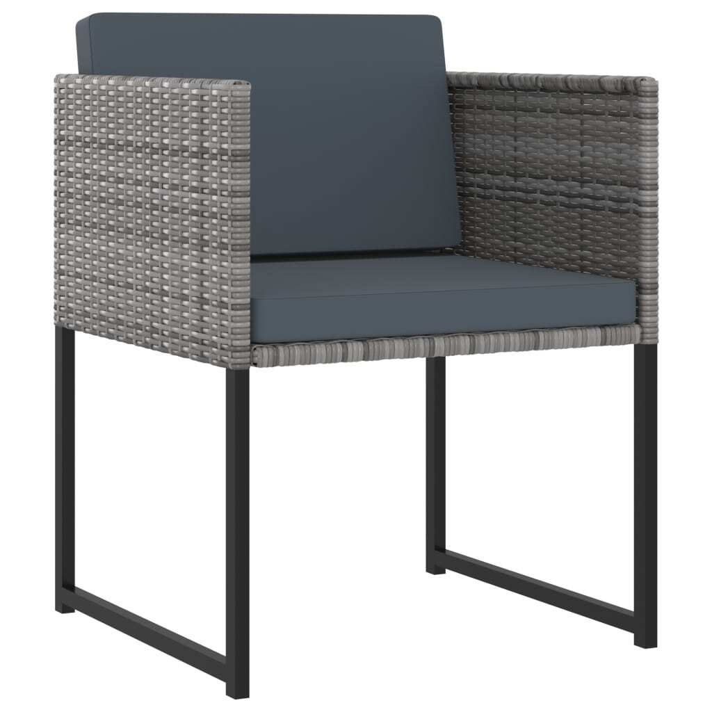 Garden Dining Set Grey Poly Rattan, Tempered Glass, Steel 10-Person
