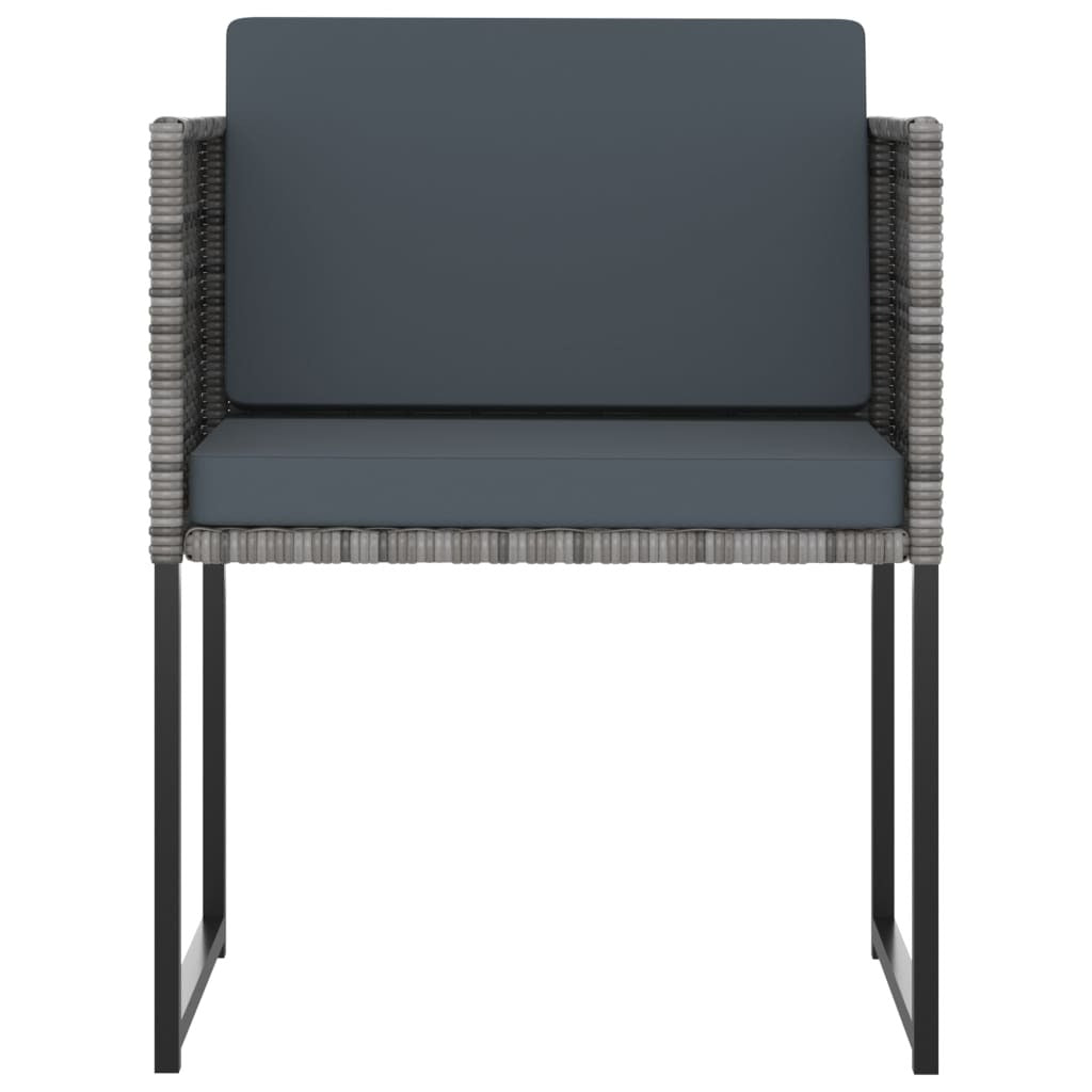 Garden Dining Set Grey Poly Rattan, Tempered Glass, Steel 10-Person